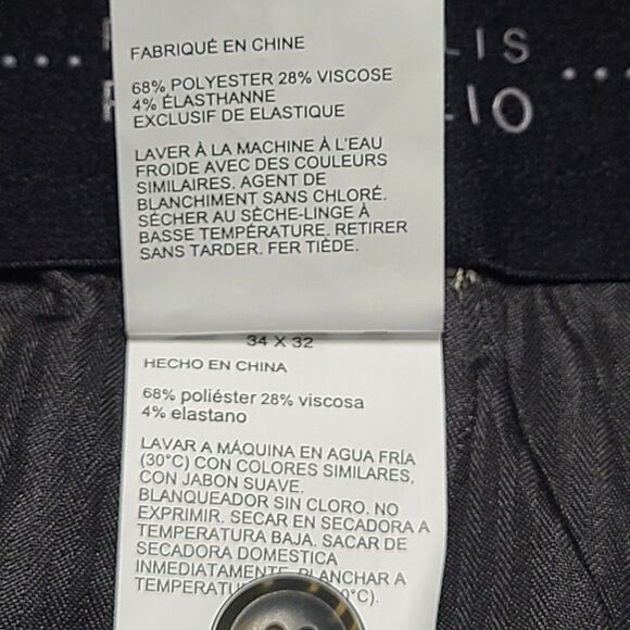 Perry Ellis Portfolio Pants Mens 34x32 Slim‎ Fit Stretch Dress Formal Trousers - Picture 8 of 12